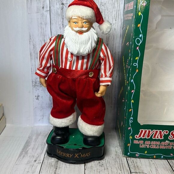 Vintage 90s 1999 Jivin Santa in Original Box 13” Battery Operated Christmas - Picture 2 of 9